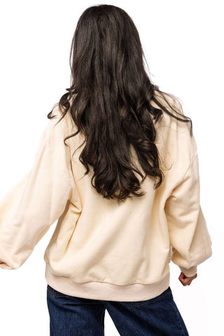 QOS Beige School Books Sweatshirt - Boutique Bella BellaQueen of Sparkles