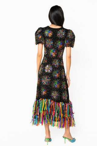 QOS Black Multi Firework Dress - Boutique Bella BellaDresses