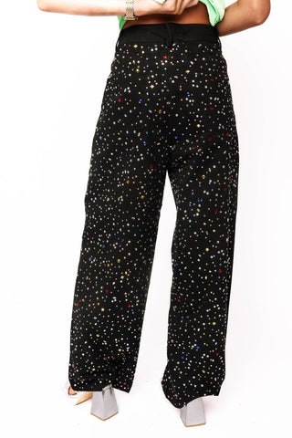 QOS Black Multi Rhinestone Jeans - Boutique Bella BellaQueen of Sparkles