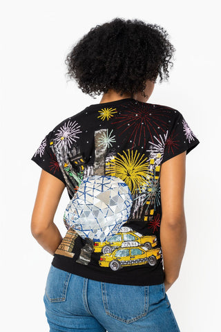QOS Black NYE Icon Tee - Boutique Bella BellaQueen of Sparkles