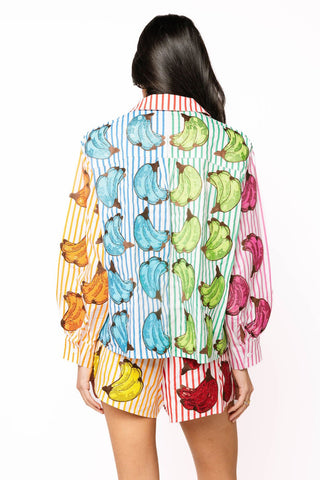 QOS Colorblock Stripe Cotton Banana Short - Boutique Bella BellaQueen of Sparkles
