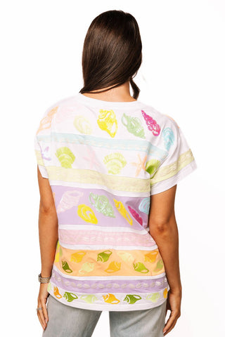 QOS Colorblock Stripe Shell Tee - Boutique Bella BellaTEE