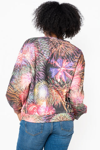 QOS Firework Scene Rhinestone Sweatshirt - Boutique Bella BellaQueen of Sparkles