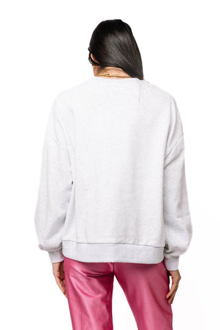 QOS Grey Multi Striped 'Spicy' Sweatshirt - Boutique Bella BellaQueen of Sparkles