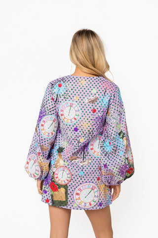 QOS Lavender Polka Dot NYE Icon Dress - Boutique Bella BellaDresses