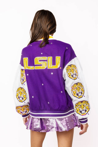 QOS Licensed LSU Bomber Jacket - Boutique Bella BellaBomber Jacket