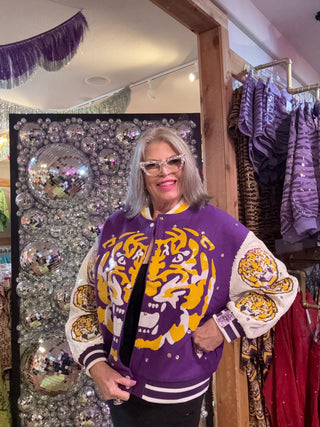 QOS Licensed LSU Bomber Jacket - Boutique Bella BellaBomber Jacket