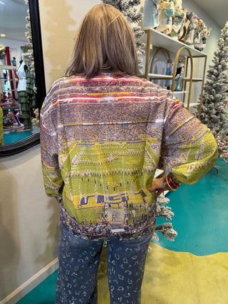 QOS Licensed LSU Stadium Graphic Scene Sweatshirt - Boutique Bella BellaQueen of Sparkles