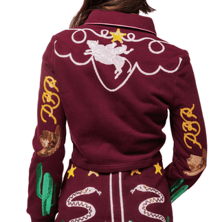 QOS LICENSED Maroon PBR Icon Skirt - Boutique Bella BellaQueen of Sparkles