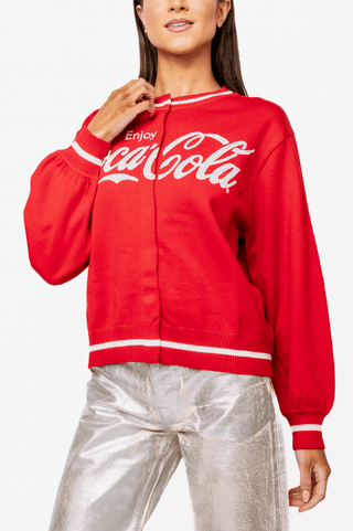 QOS Licensed Red 'Enjoy Coca Cola' Cardigan - Boutique Bella BellaQueen of Sparkles