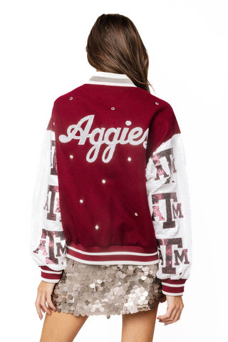 QOS Licensed Texas A&M Bomber Jacket - Boutique Bella BellaJacket