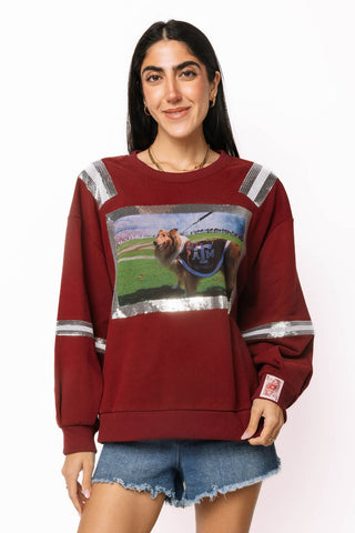 QOS Licensed Texas A&M Mascot Image Sweatshirt - Boutique Bella BellaSweatshirt