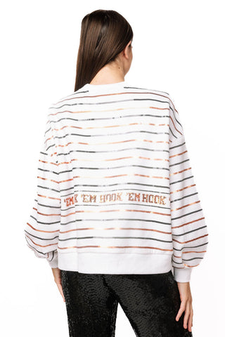 QOS Licensed Texas Sequin Striped Fanny Pack Sweatshirt - Boutique Bella BellaSweatshirt
