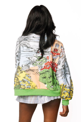 QOS Multi Coastal Sketch Sweatshirt - Boutique Bella BellaSweatshirt