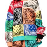 QOS Multi Colorblock Bandana Sweatshirt - Boutique Bella Bella