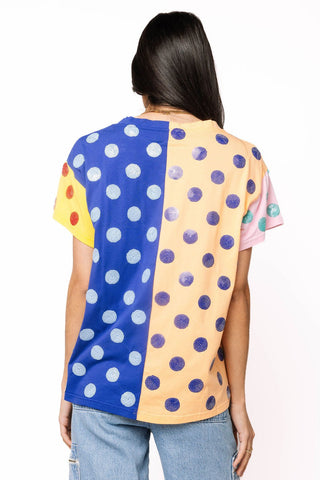 QOS Multi Colorblock Polka Dot Tee - Boutique Bella BellaT-shirt