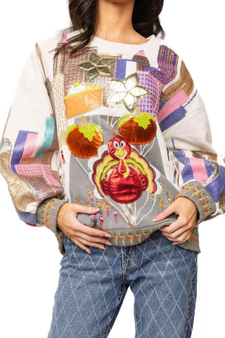 QOS Multi Thanksgiving Day Parade Sweatshirt - Boutique Bella BellaQueen of Sparkles