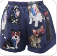 QOS-Navy American Dog Shorts - Boutique Bella BellaQueen of Sparkles