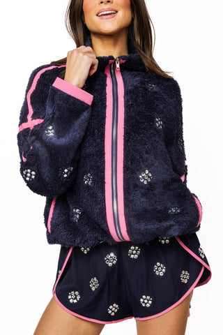 QOS Navy Rhinestone Active Short - Boutique Bella BellaQueen of Sparkles