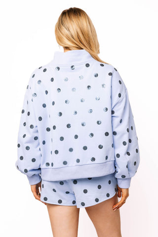 QOS Pale Blue Polka Dot QOS Sparkle Short - Boutique Bella BellaQueen of Sparkles