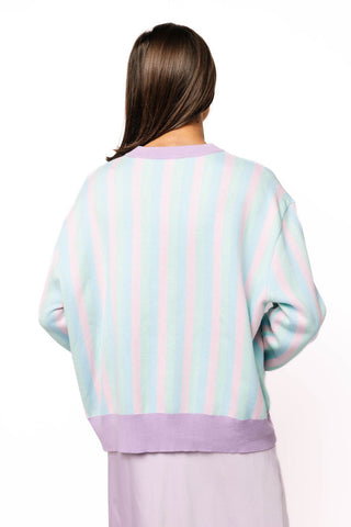 QOS Pastel Striped Duck & Chicks Sweater - Boutique Bella BellaQueen of Sparkles