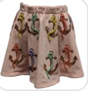 QOS- Peach Pearl Anchor Skort - Boutique Bella Bella