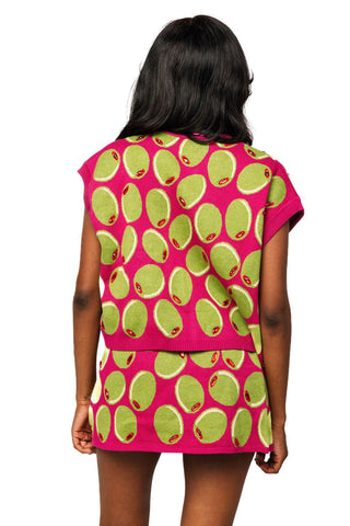 QOS Pink & Green Olive Tie Tank - Boutique Bella BellaQueen of Sparkles