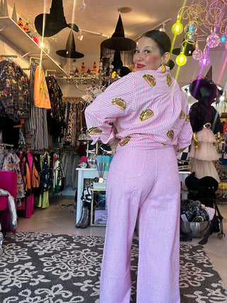 QOS Pink Rhinestone Jeans - Boutique Bella BellaQueen of Sparkles