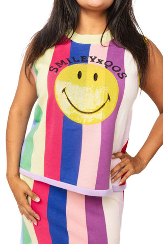 QOS Rainbow Striped Knit Midi Skirt - Boutique Bella BellaQueen of Sparkles