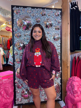 QOS Red Polka Dot QOS Sparkle Logo Short - Boutique Bella BellaQueen of Sparkles