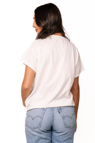QOS White Multi Rainbow Crab Tee - Boutique Bella BellaTEE