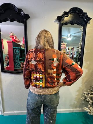 QOS Wine Barrel Button Up Cardigan - Boutique Bella BellaQueen of Sparkles