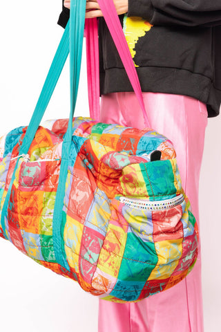 QOS XL Multi Colorblock Logo Duffle - Boutique Bella Bella