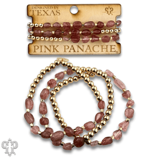Quartz bead bracelet stack - Boutique Bella BellaBracelets
