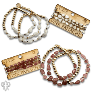 Quartz bead bracelet stack - Boutique Bella BellaBracelets