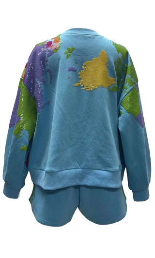 Queen of Sparkles - Aqua Queen Of The World Sweatshirt - Boutique Bella Bella