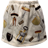 Queen of Sparkles - Beige Wine & Cork Screw - Skort - Boutique Bella Bella