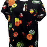 Queen of Sparkles - Black Cornucopia Fall & Thanksgiving Tee - Boutique Bella Bella