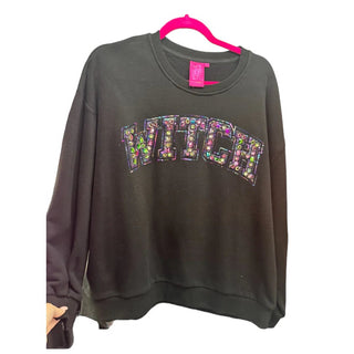 Queen of Sparkles - Black Jeweled 'Witch' Sweatshirt - Boutique Bella BellaQueen of Sparkles