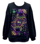 Queen of Sparkles - Black Mardi Gras Queen Card Sweatshirt - Boutique Bella BellaQueen of Sparkles