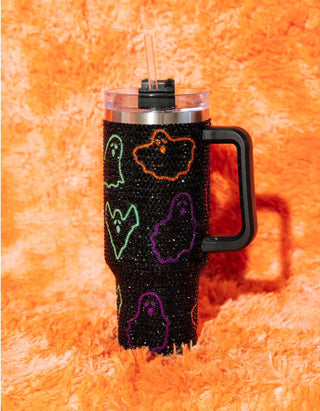 Queen of Sparkles - Black Multi Ghost Tumbler - Boutique Bella Bella