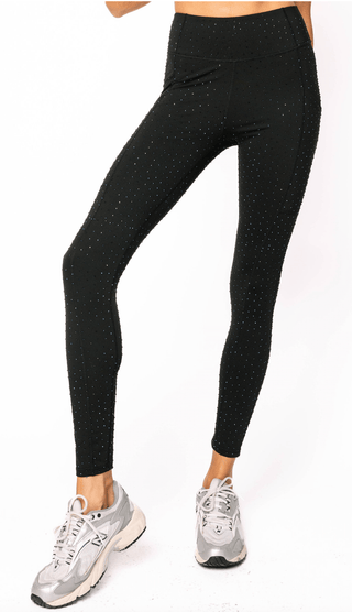 Queen of Sparkles Black Scattered Rhinestone Legging - Boutique Bella BellaQueen of Sparkles