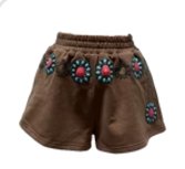 Queen of Sparkles - Brown Turquoise Necklace Shorts - Boutique Bella BellaQueen of Sparkles