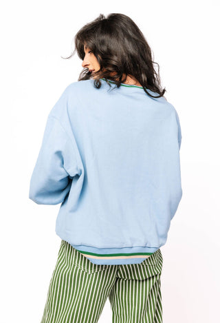 Queen of Sparkles Dusty Blue 'Ski' Icon Letter Sweatshirt - Boutique Bella BellaQueen of Sparkles