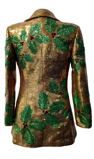 Queen of Sparkles - Gold Full Sequin Holly Blazer - Boutique Bella Bella