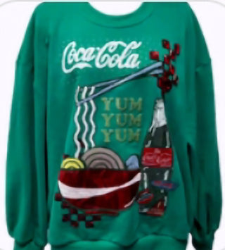 Queen of Sparkles - Green Ramen Coca - Cola Sweatshirt - Boutique Bella BellaQueen of Sparkles