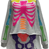 Queen of Sparkles - Grey & Neon Skeleton Skort - Boutique Bella Bella