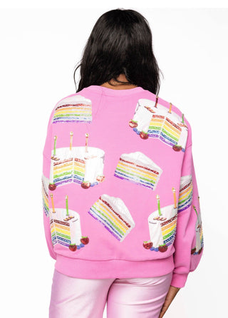 Queen of Sparkles Hot Pink Birthday Cake Sweatshirt - Boutique Bella BellaQueen of Sparkles