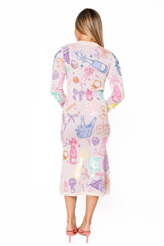 Queen of Sparkles Light Pink Birthday Icon Knit Dress - Boutique Bella BellaQueen of Sparkles