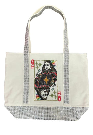 Queen of Sparkles - Medium Rhinestone Queen Tote Bag - Boutique Bella Bella